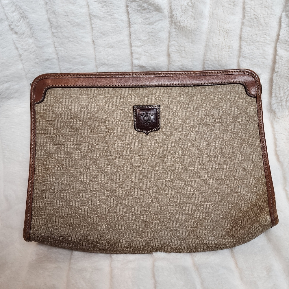 Vintage Celine Macadam Clutch Bag